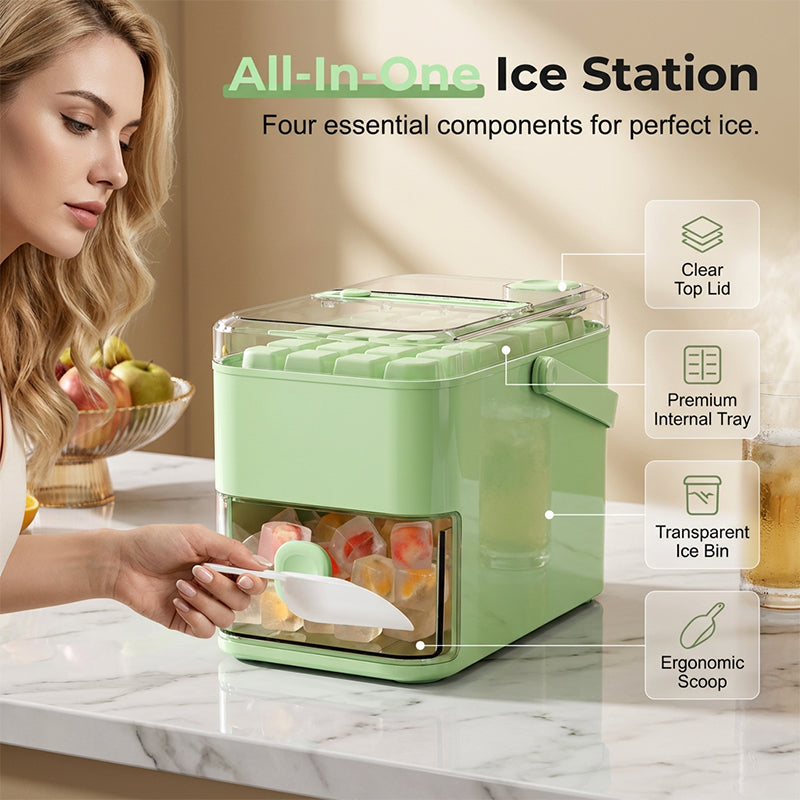 🧊🪨 Presse à glaçons | Machine compacte avec bac de rangement intégré pratique ✅