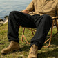 Pantalon cargo en coton et lin pour homme