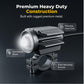 Projecteur LED universel pour moto, double couleur, feu auxiliaire de conduite