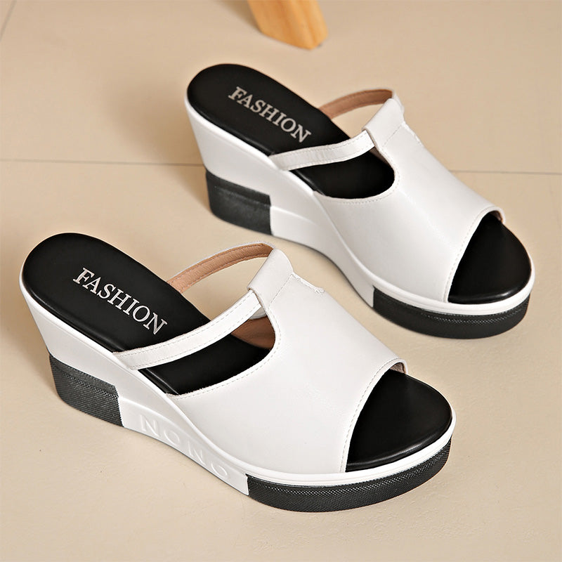 👡 PROMO LIMITÉE 50% DE RÉDUCTION ! 💥 Sandales Femme à Plateforme – Talon Compensé, Bout Ouvert, Semelle Mousse ✨