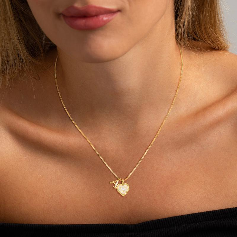💎 PROMO LIMITÉE -50% ! ✨ Collier Micro Pavé Lettre & Cœur – Pendentif Initial A–Z, Chaîne Titane Anti-Rouille, Ajustable 45+5cm · Style Hip-Hop Romantique 💥
