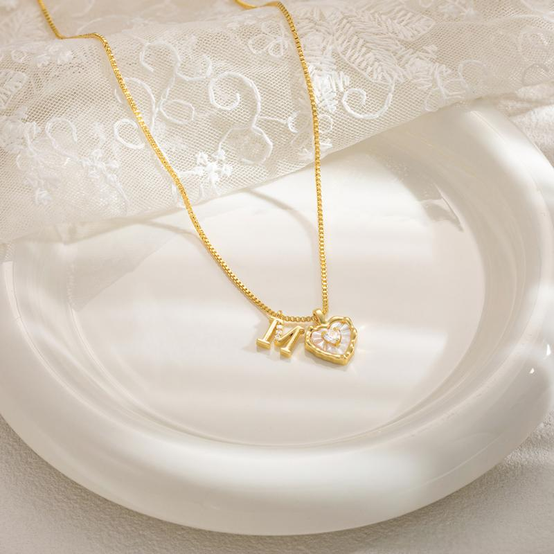 💎 PROMO LIMITÉE -50% ! ✨ Collier Micro Pavé Lettre & Cœur – Pendentif Initial A–Z, Chaîne Titane Anti-Rouille, Ajustable 45+5cm · Style Hip-Hop Romantique 💥