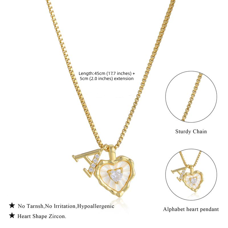 💎 PROMO LIMITÉE -50% ! ✨ Collier Micro Pavé Lettre & Cœur – Pendentif Initial A–Z, Chaîne Titane Anti-Rouille, Ajustable 45+5cm · Style Hip-Hop Romantique 💥