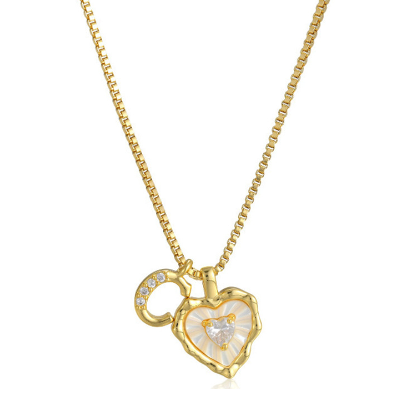 💎 PROMO LIMITÉE -50% ! ✨ Collier Micro Pavé Lettre & Cœur – Pendentif Initial A–Z, Chaîne Titane Anti-Rouille, Ajustable 45+5cm · Style Hip-Hop Romantique 💥