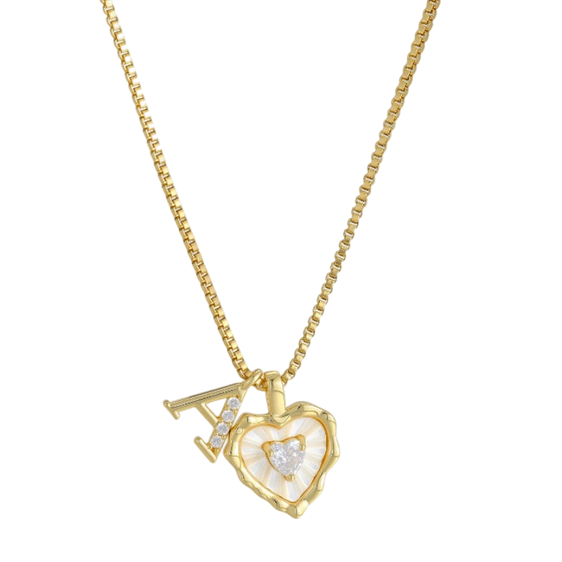 💎 PROMO LIMITÉE -50% ! ✨ Collier Micro Pavé Lettre & Cœur – Pendentif Initial A–Z, Chaîne Titane Anti-Rouille, Ajustable 45+5cm · Style Hip-Hop Romantique 💥