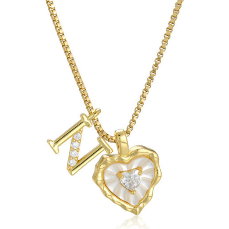 💎 PROMO LIMITÉE -50% ! ✨ Collier Micro Pavé Lettre & Cœur – Pendentif Initial A–Z, Chaîne Titane Anti-Rouille, Ajustable 45+5cm · Style Hip-Hop Romantique 💥