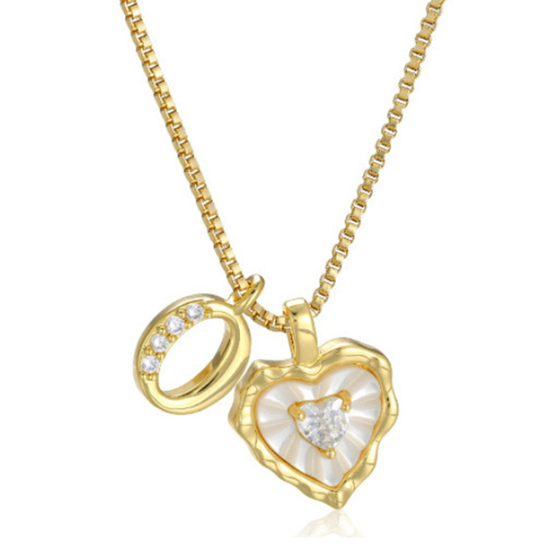 💎 PROMO LIMITÉE -50% ! ✨ Collier Micro Pavé Lettre & Cœur – Pendentif Initial A–Z, Chaîne Titane Anti-Rouille, Ajustable 45+5cm · Style Hip-Hop Romantique 💥