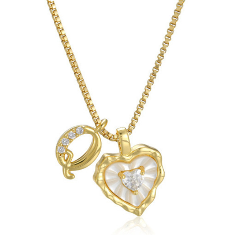 💎 PROMO LIMITÉE -50% ! ✨ Collier Micro Pavé Lettre & Cœur – Pendentif Initial A–Z, Chaîne Titane Anti-Rouille, Ajustable 45+5cm · Style Hip-Hop Romantique 💥
