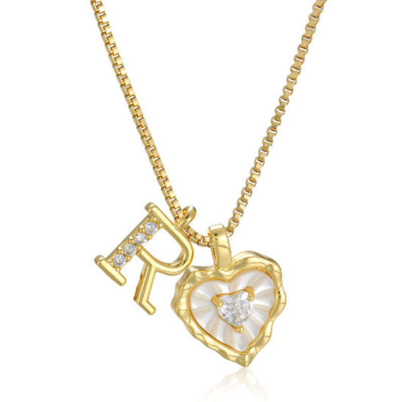 💎 PROMO LIMITÉE -50% ! ✨ Collier Micro Pavé Lettre & Cœur – Pendentif Initial A–Z, Chaîne Titane Anti-Rouille, Ajustable 45+5cm · Style Hip-Hop Romantique 💥