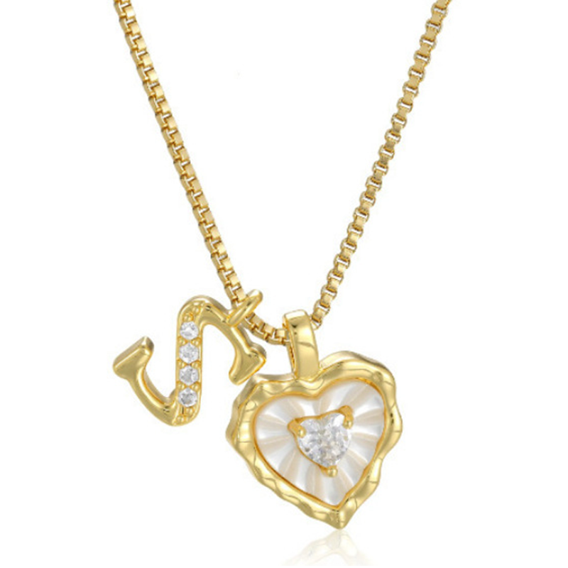 💎 PROMO LIMITÉE -50% ! ✨ Collier Micro Pavé Lettre & Cœur – Pendentif Initial A–Z, Chaîne Titane Anti-Rouille, Ajustable 45+5cm · Style Hip-Hop Romantique 💥