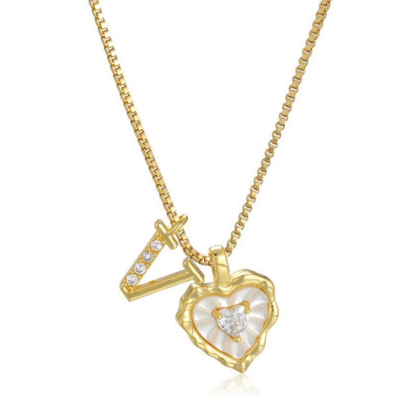 💎 PROMO LIMITÉE -50% ! ✨ Collier Micro Pavé Lettre & Cœur – Pendentif Initial A–Z, Chaîne Titane Anti-Rouille, Ajustable 45+5cm · Style Hip-Hop Romantique 💥