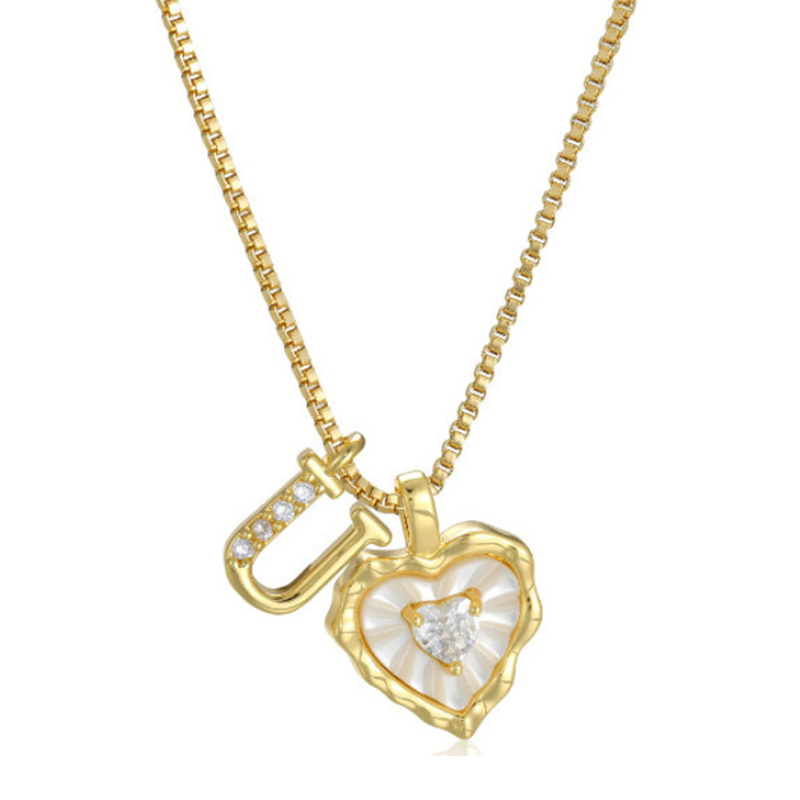 💎 PROMO LIMITÉE -50% ! ✨ Collier Micro Pavé Lettre & Cœur – Pendentif Initial A–Z, Chaîne Titane Anti-Rouille, Ajustable 45+5cm · Style Hip-Hop Romantique 💥