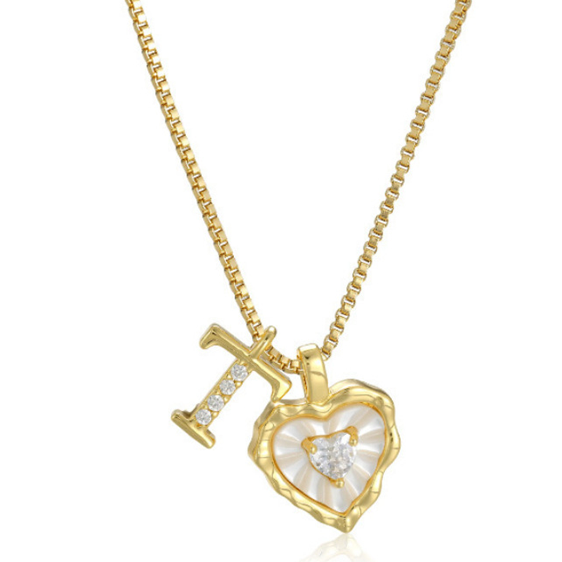 💎 PROMO LIMITÉE -50% ! ✨ Collier Micro Pavé Lettre & Cœur – Pendentif Initial A–Z, Chaîne Titane Anti-Rouille, Ajustable 45+5cm · Style Hip-Hop Romantique 💥