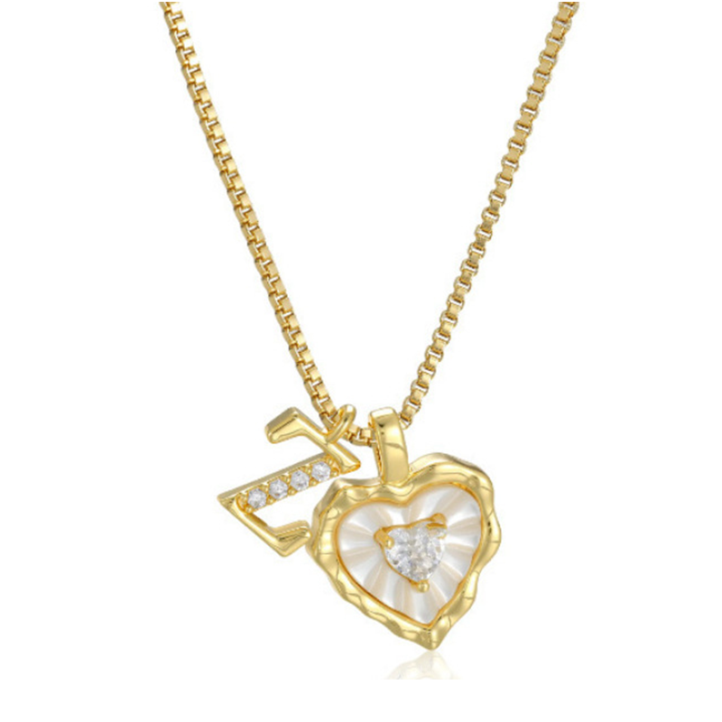 💎 PROMO LIMITÉE -50% ! ✨ Collier Micro Pavé Lettre & Cœur – Pendentif Initial A–Z, Chaîne Titane Anti-Rouille, Ajustable 45+5cm · Style Hip-Hop Romantique 💥