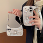 🥳📱 PROMO FLASH 50% ! Coque Téléphone Sautoir Papillon 3D Strass – Dragonnette Amovible, Cadre Antichoc, Protection & Mode, Plusieurs Modèles ✨