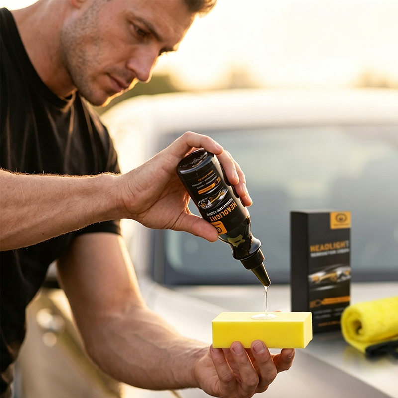 🚗 PROMO LIMITÉE 50% DE RÉDUCTION ! 💥 Liquide Rénovation Phares Ultime – Anti-Jaunissement, Protection UV, Kit Complet ✨