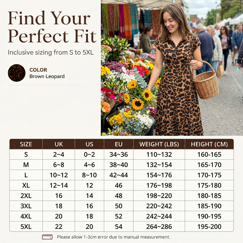 ⏳50 % de réduction pour une durée limitée⏰Robe élégante à revers pour femme, imprimé léopard🐆👗