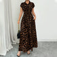 ⏳50 % de réduction pour une durée limitée⏰Robe élégante à revers pour femme, imprimé léopard🐆👗