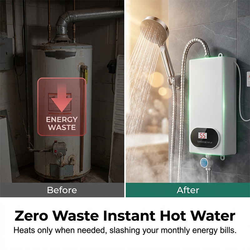 🔥 PROMO FLASH : 50% DE RÉDUCTION ! 💧 Chauffe-Eau Électrique Instantané Compact & Sûr – Design Ultra-Compact Sans Réservoir – Affichage LED Intelligent – Protection Anti-Fuite & Surchauffe – Idéal Sous Évier, Salle de Bain & Camping-Car 🏠