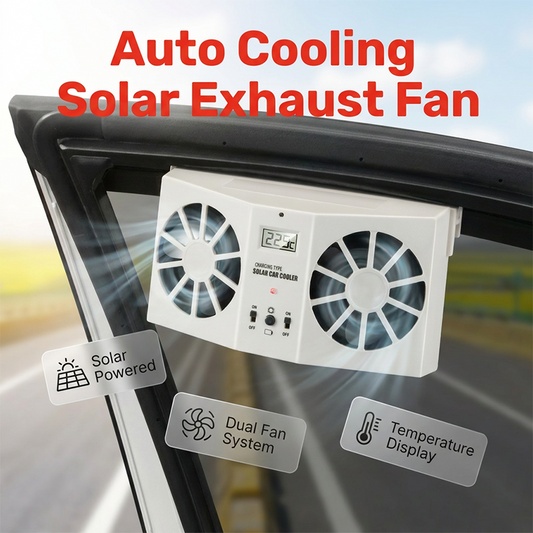 💎Promotion sur les nouveautés 2026, votre allié idéal pour l'été 🎁🌞Ventilateur d'extraction solaire pour voiture