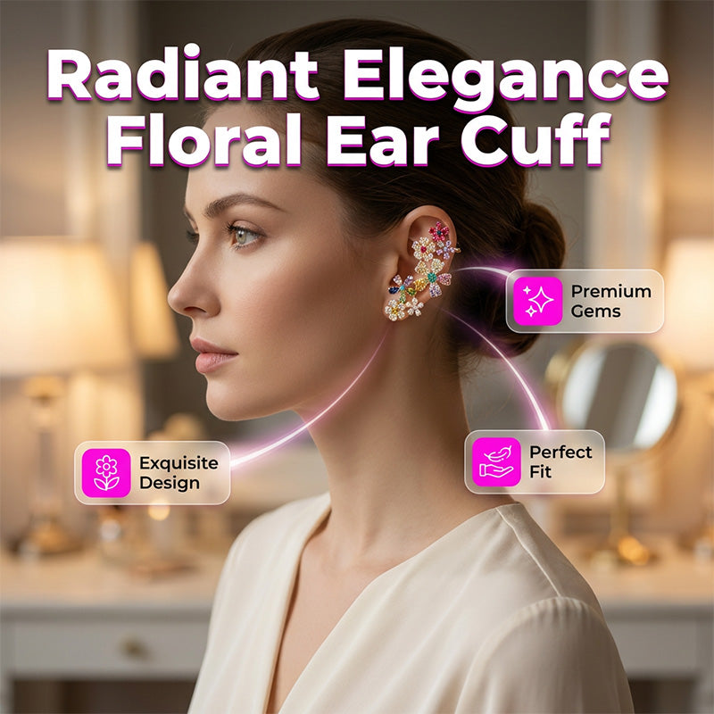 🌸50% MAINTENANT🌸Boucles d'Oreilles Grimpantes Florales Vibrantes pour Femme