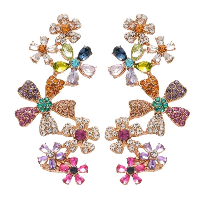 🌸50% MAINTENANT🌸Boucles d'Oreilles Grimpantes Florales Vibrantes pour Femme