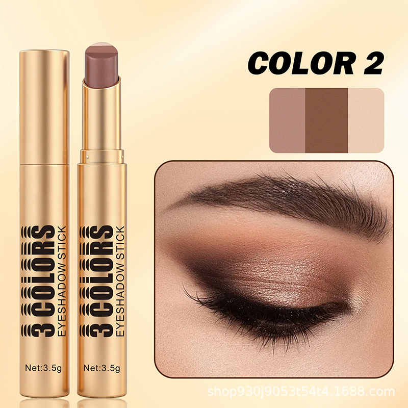 💄 PROMO LIMITÉE -50% ! 🌈 Bâton Fard à Paupières Dégradé 3-en-1 – Embout Courbe, Longue Tenue Waterproof & Dégradé en 1 Seul Trait ✨