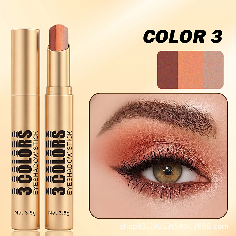 💄 PROMO LIMITÉE -50% ! 🌈 Bâton Fard à Paupières Dégradé 3-en-1 – Embout Courbe, Longue Tenue Waterproof & Dégradé en 1 Seul Trait ✨