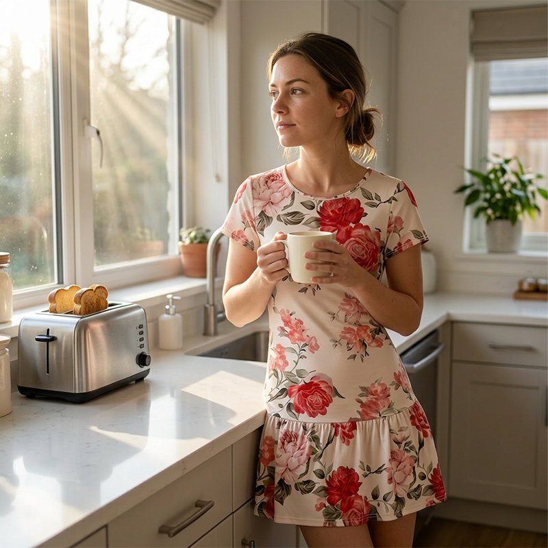 👗 PROMO LIMITÉE -50% ! 🌸 Robe Femme Imprimé Floral & Ourlet Volants – Polyester Respirant Premium, Taille Sculptée Flatteuse · S–2XL · Garden-Party, Plage & Quotidien ✨