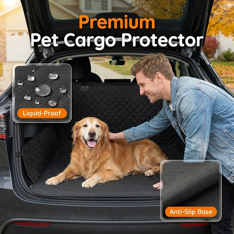 🚗50 % DE RÉDUCTION MAINTENANT⏰Tapis de coffre imperméable pour animaux de compagnie – Antidérapant et facile à nettoyer – Protège le coffre de la saleté, des taches et des poils – Idéal pour les chiens ou le matériel de plein air 🐕