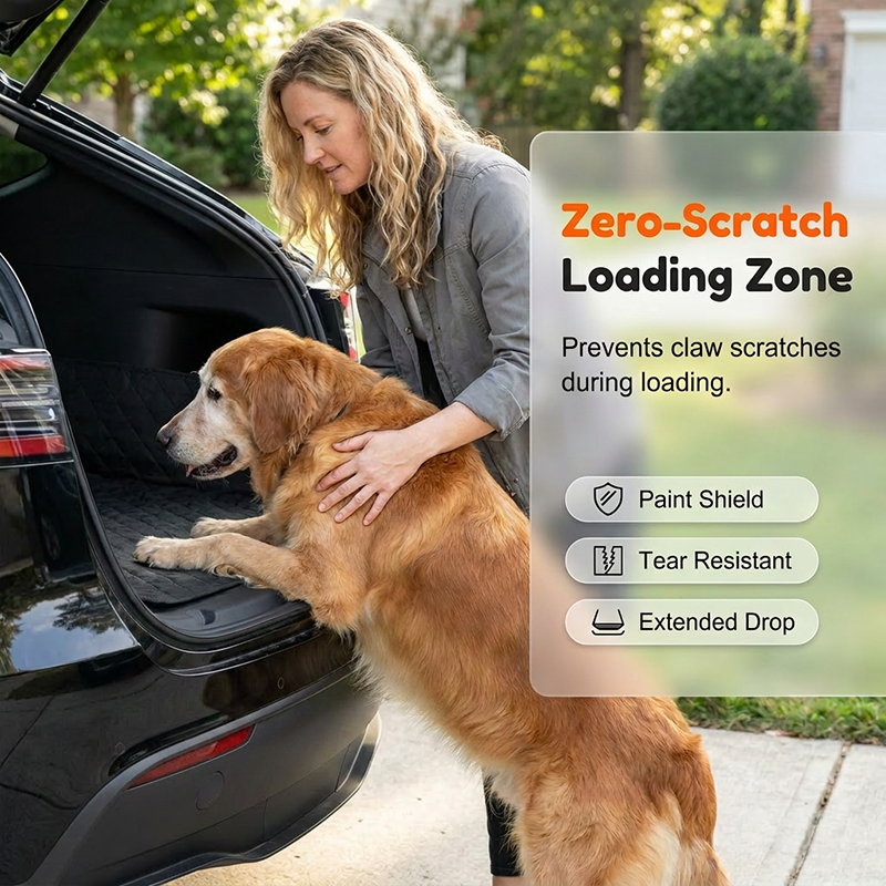 🚗50 % DE RÉDUCTION MAINTENANT⏰Tapis de coffre imperméable pour animaux de compagnie – Antidérapant et facile à nettoyer – Protège le coffre de la saleté, des taches et des poils – Idéal pour les chiens ou le matériel de plein air 🐕