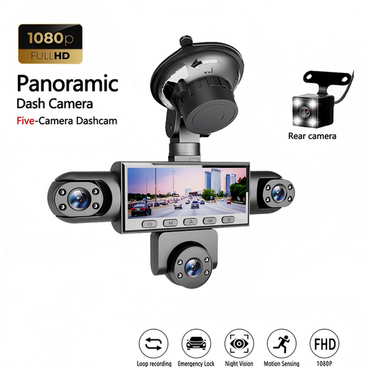Dashcam Multi-Objectifs HD 1080P avec Vision Nocturne