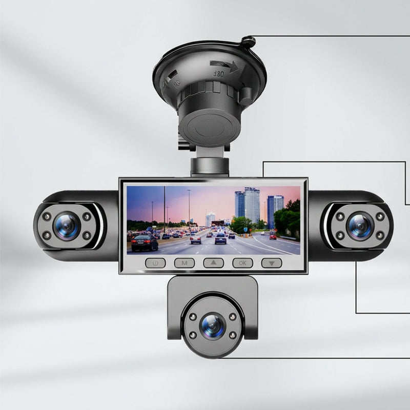 Dashcam Multi-Objectifs HD 1080P avec Vision Nocturne