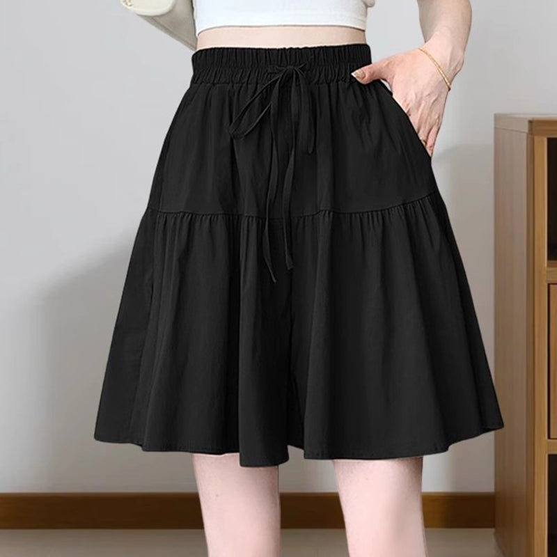 👗 PROMO LIMITÉE 50% DE RÉDUCTION ! 💥 Pantalon-Jupe Taille Haute Femme – Silhouette A, Poches, Ceinture Élastique ✨