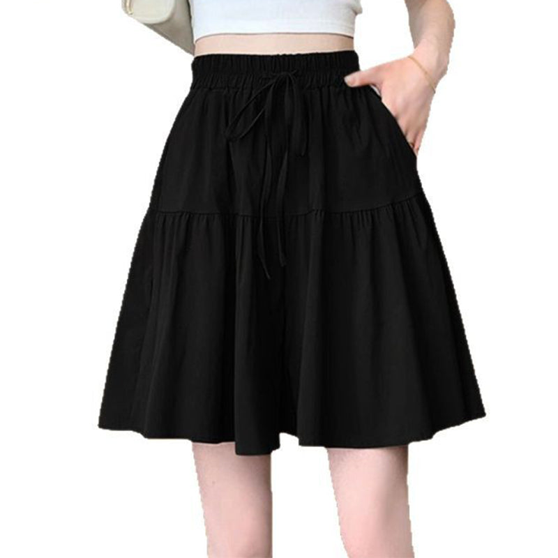 👗 PROMO LIMITÉE 50% DE RÉDUCTION ! 💥 Pantalon-Jupe Taille Haute Femme – Silhouette A, Poches, Ceinture Élastique ✨