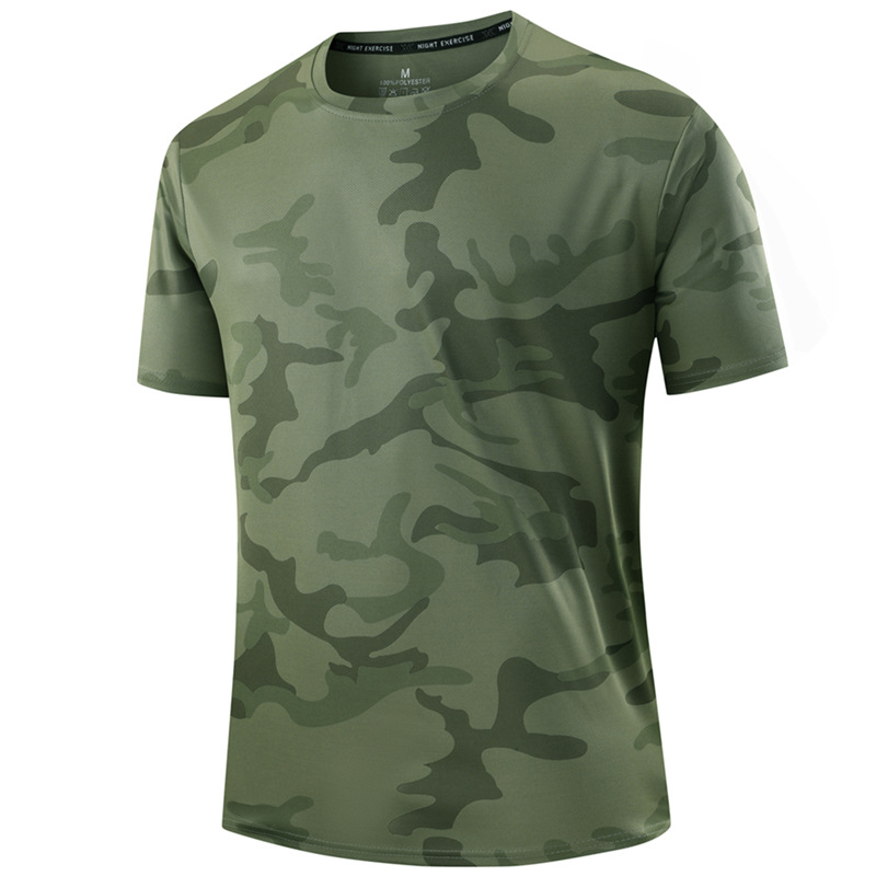 👕 T-shirt Sport Camouflage Séchage Rapide Homme 🌿 Respirant & Léger | Salle, Course, Plein Air 💪