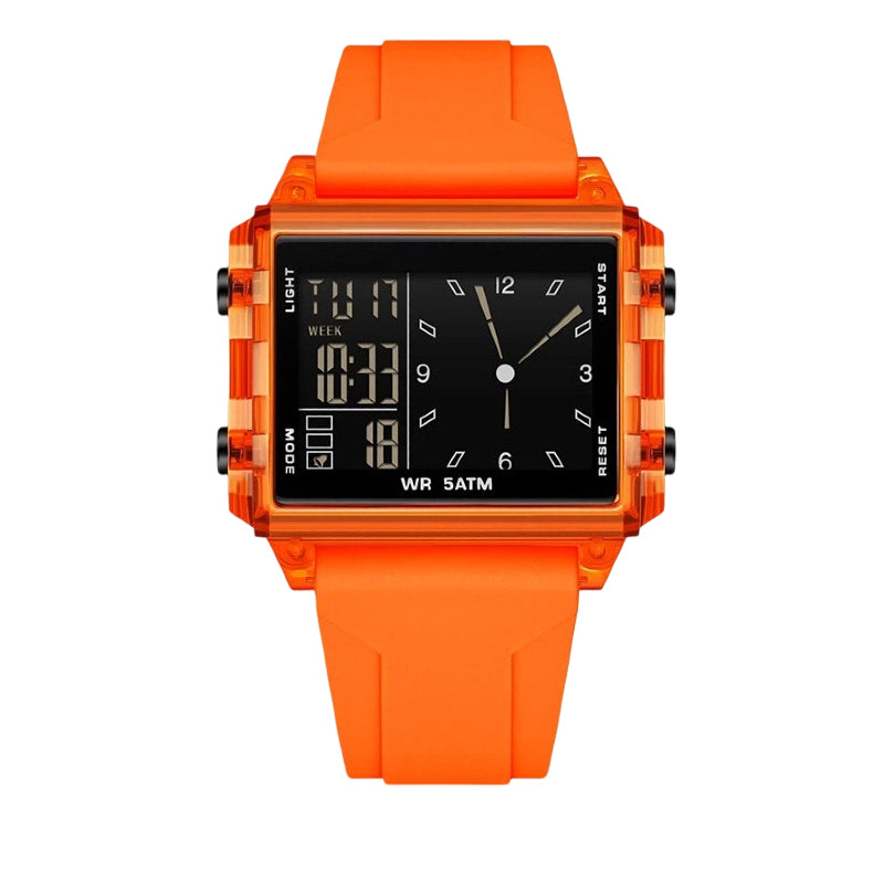 ⌚50% DE RÉDUCTION💎Montre digitale transparente étanche – Design vintage, affichage clair – Résiste aux éclaboussures, confortable au poignet – parfaite pour un look rétro-futuriste au quotidien✨
