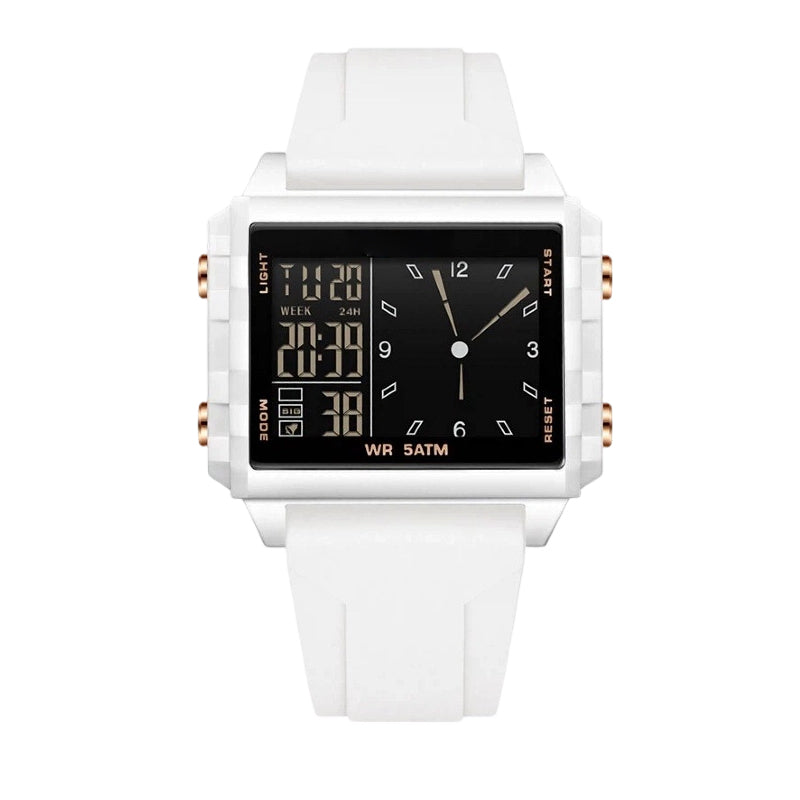 📢📢40% DE RÉDUCTION !! ⏰ Montre Numérique Transparente et Étanche 50M – ABS + Silicone + Acrylique – Affichage LED Clair & Design Givré pour Sport, Bureau et Sorties Nocturnes 🏋️
