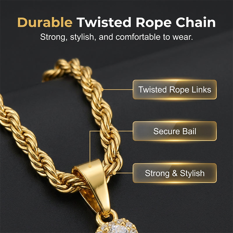 ⏳Spécial à durée limitée⏰Pendentif Croix Chrétienne Incrustée de Zircon en Cuivre📿✝️💎