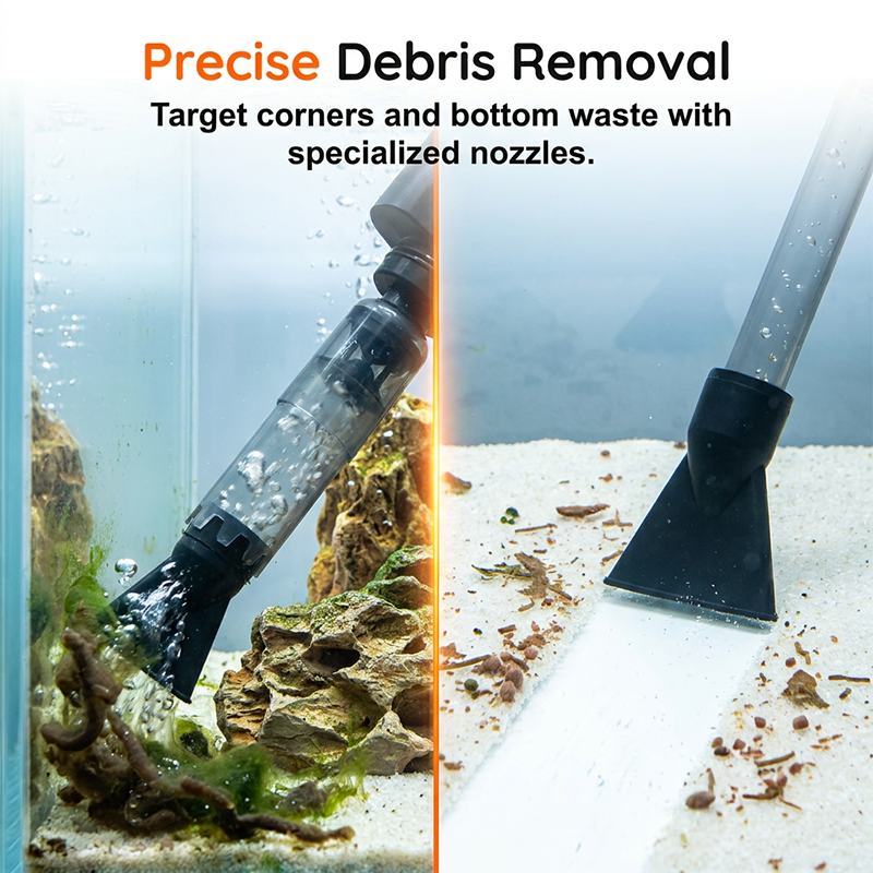 Aspirateur électrique pour aquarium à nettoyage facile