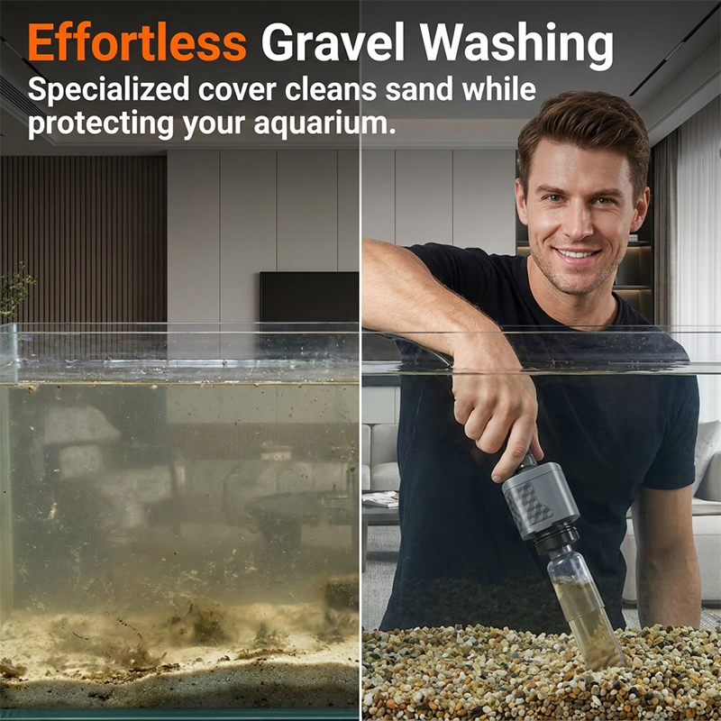 Aspirateur électrique pour aquarium à nettoyage facile