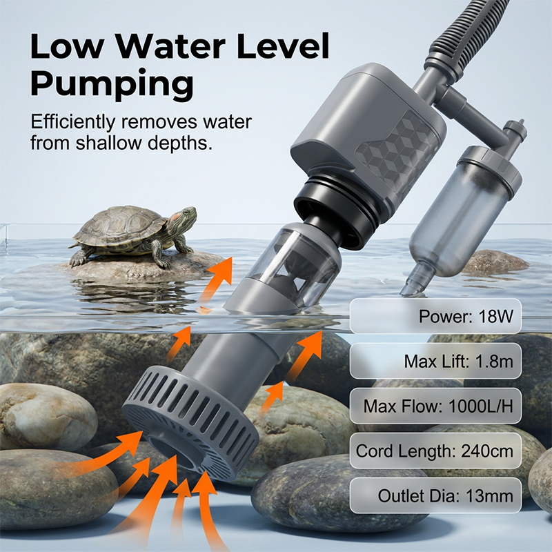 Aspirateur électrique pour aquarium à nettoyage facile