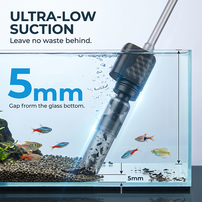 Aspirateur électrique pour aquarium à nettoyage facile