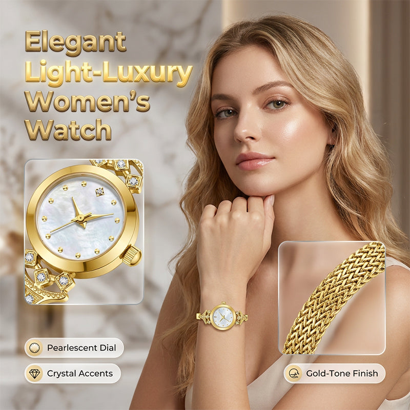 ⌚️🌸 OFFRE LIMITÉE 50% DE RÉDUCTION💎Montre Bracelet Élégante pour Femme – Bracelet Maillé Fin, Cadran Minimaliste, Accents Brillants – Parfaite pour le Bureau, les Rendez-vous ou le Glamour Quotidien ✨👗