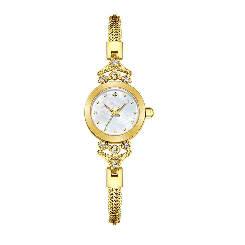 ⌚️🌸 OFFRE LIMITÉE 50% DE RÉDUCTION💎Montre Bracelet Élégante pour Femme – Bracelet Maillé Fin, Cadran Minimaliste, Accents Brillants – Parfaite pour le Bureau, les Rendez-vous ou le Glamour Quotidien ✨👗