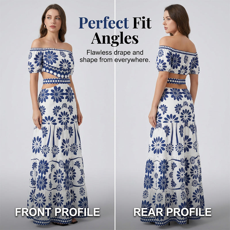 🌺🌴OFFRE LIMITÉE 50% DE RÉDUCTION🍹Robe de Resort Imprimé Daisy à Épaules Dénudées et Découpe à la Taille pour Femme – Silhouette Fluide, Charme Floral, Légère & Aérée – Parfaite pour Vacances à la Plage, Croisières & Escapades Estivales ☀️🌸