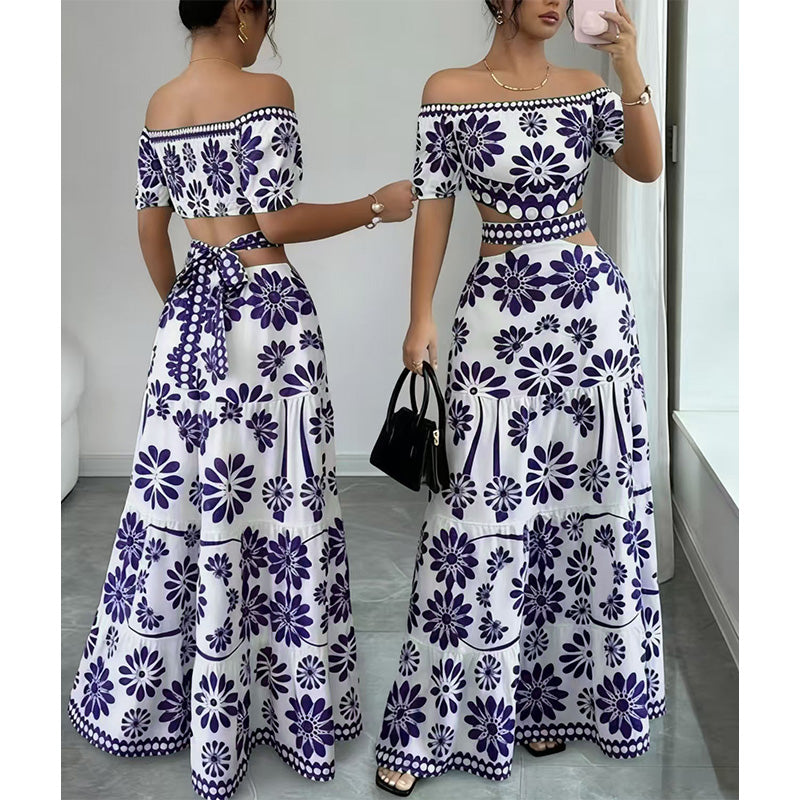 🌺🌴OFFRE LIMITÉE 50% DE RÉDUCTION🍹Robe de Resort Imprimé Daisy à Épaules Dénudées et Découpe à la Taille pour Femme – Silhouette Fluide, Charme Floral, Légère & Aérée – Parfaite pour Vacances à la Plage, Croisières & Escapades Estivales ☀️🌸