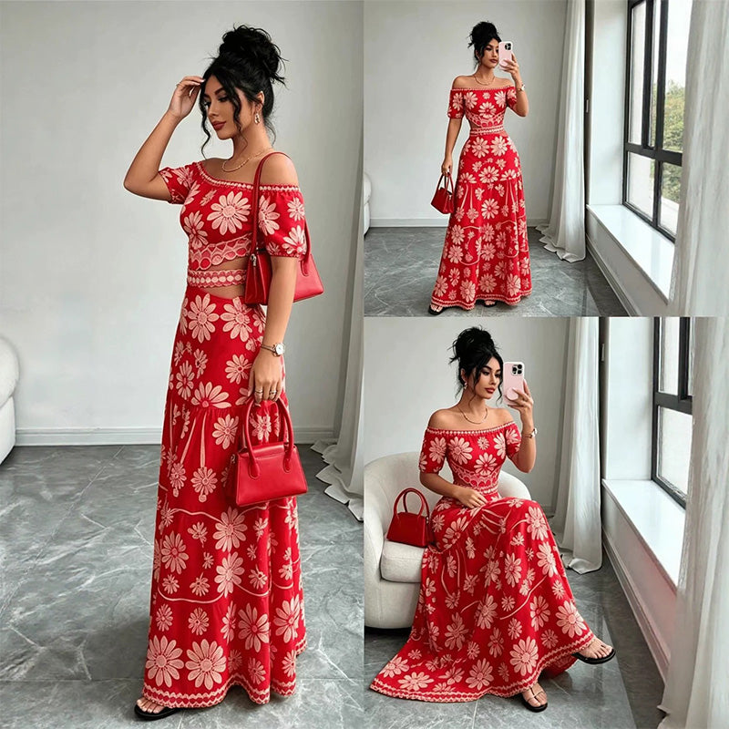 🌺🌴OFFRE LIMITÉE 50% DE RÉDUCTION🍹Robe de Resort Imprimé Daisy à Épaules Dénudées et Découpe à la Taille pour Femme – Silhouette Fluide, Charme Floral, Légère & Aérée – Parfaite pour Vacances à la Plage, Croisières & Escapades Estivales ☀️🌸