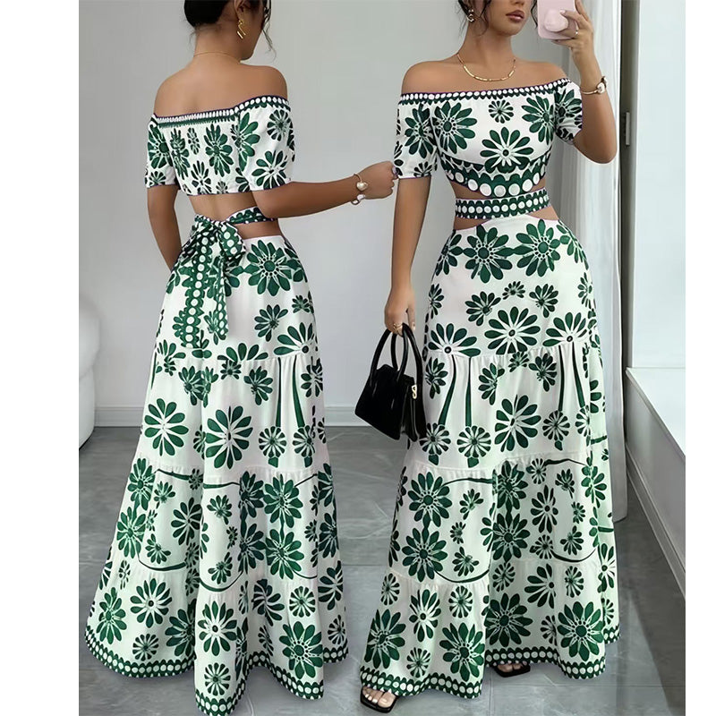 🌺🌴OFFRE LIMITÉE 50% DE RÉDUCTION🍹Robe de Resort Imprimé Daisy à Épaules Dénudées et Découpe à la Taille pour Femme – Silhouette Fluide, Charme Floral, Légère & Aérée – Parfaite pour Vacances à la Plage, Croisières & Escapades Estivales ☀️🌸