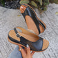 Sandales confortables vintage à bout ouvert pour femme